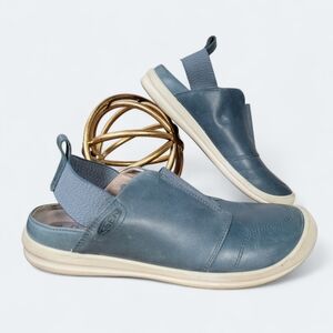 Keen Lorelai II Blue Leather Slip-On Sneakers Size 7 Sling Back